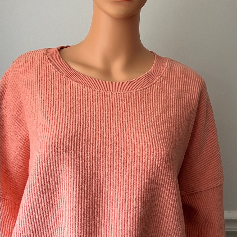 Aerie Oversized Cropped Ribbed Sweatshirt - Picture 4 of 16